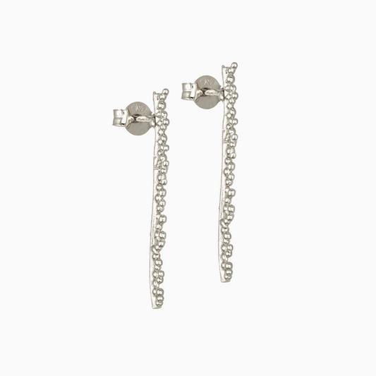 NORIDU Jewelry Bubbles straight earrings in gold plated 925 silver - Greek Jewellery Designer