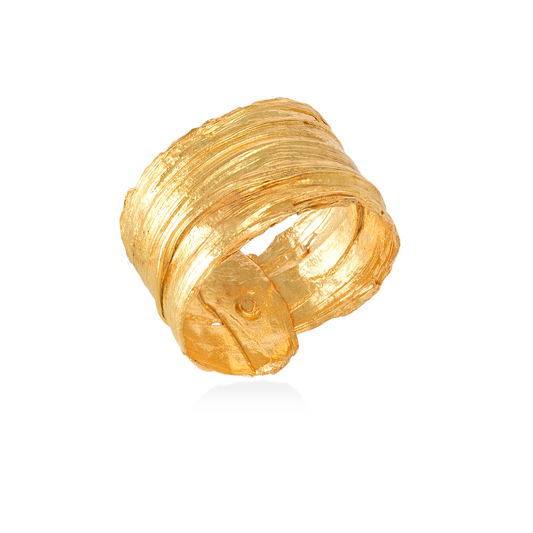 NORIDU Jewelry Volcanoes Statement gold plated  ring - Greek Jewellery Designer