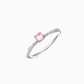 NORIDU Jewelry Bubbles ring with pink stone silver 925 - Greek Jewellery Designer