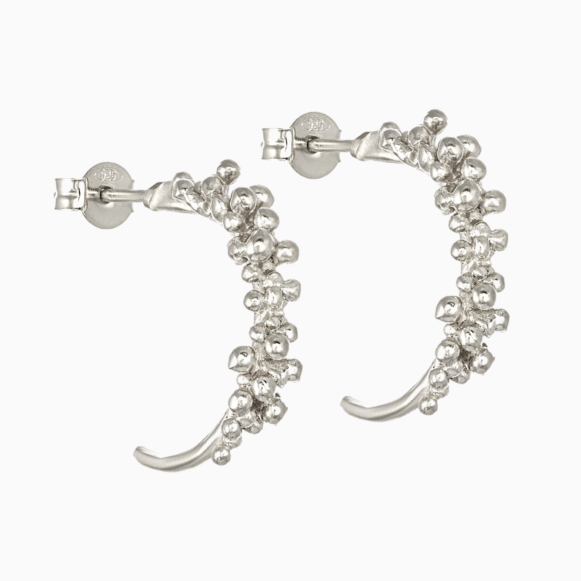 NORIDU Jewelry Bubbles hoops earrings in 925 silver - Greek Jewellery Designer