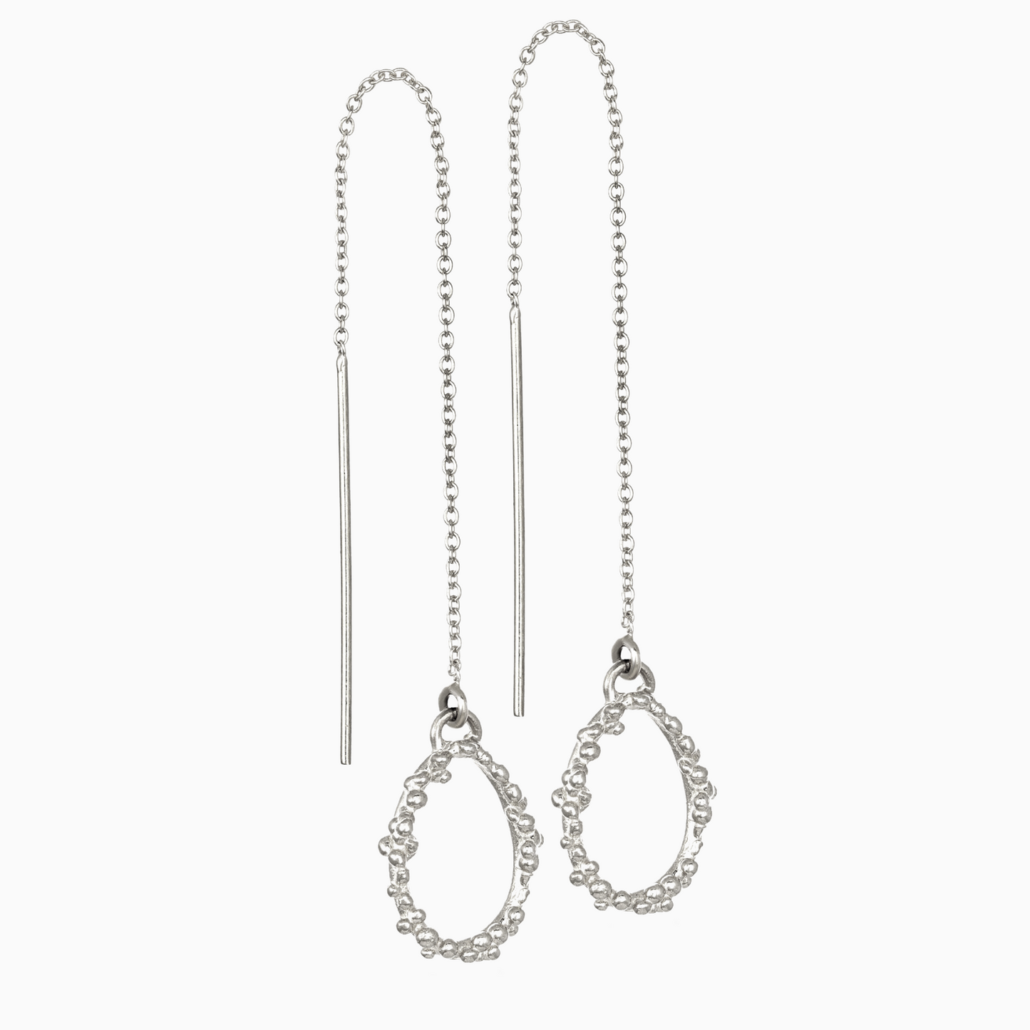 NORIDU Jewelry Bubbles thread earrings in 925 silver - Greek Jewellery Designer