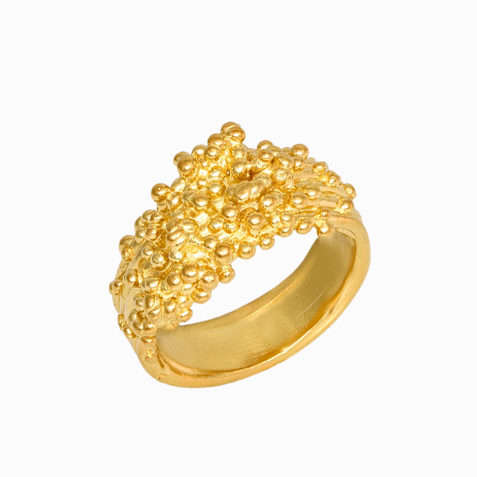 NORIDU Jewelry Bubbles Biggie ring in gold plated - Greek Jewellery Designer