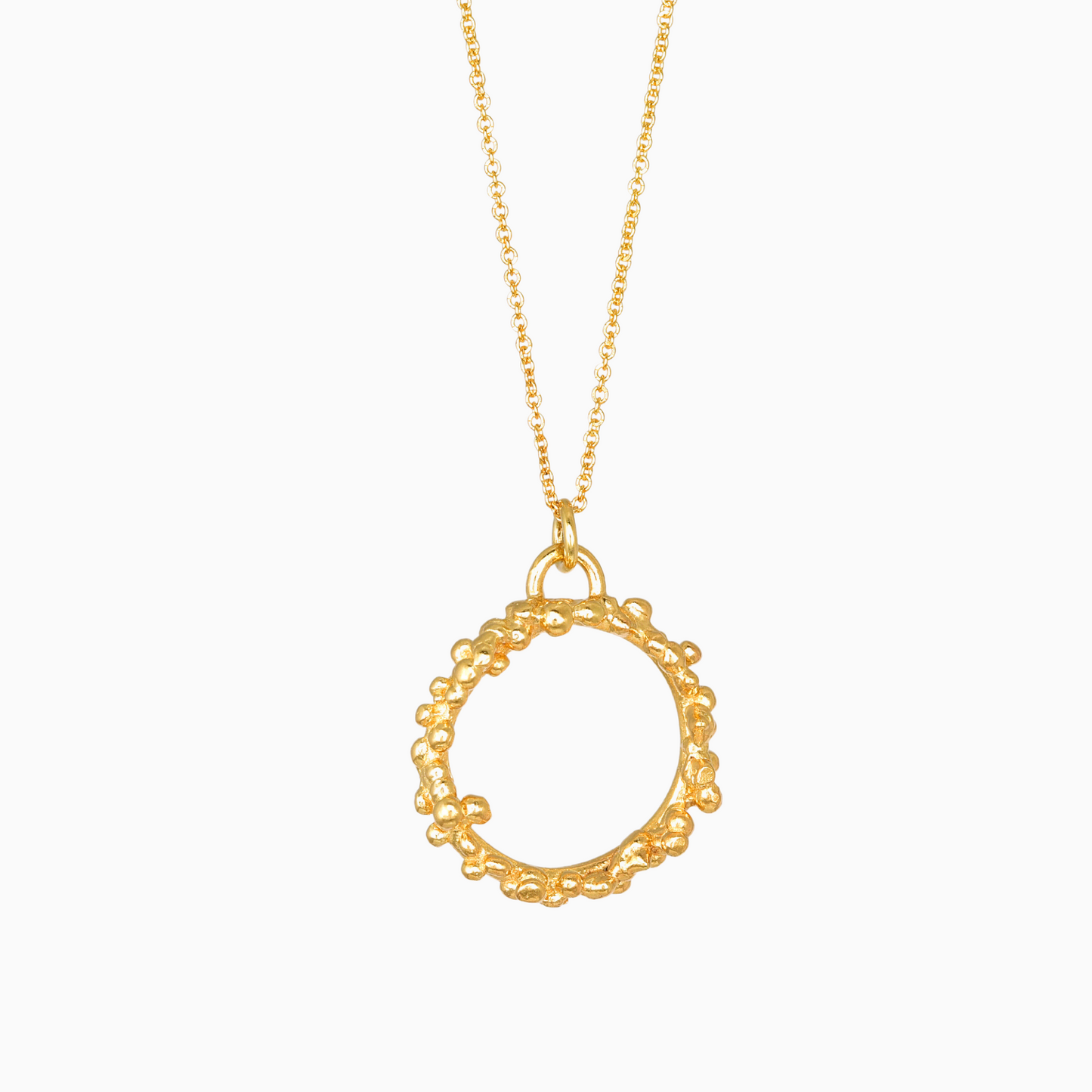 NORIDU Jewelry Bubbles Pendant in gold plated 925 silver - Greek Jewellery Designer