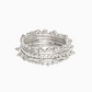 NORIDU Jewelry Bubbles Stackable Set of four rings in 925 silver - Greek Jewellery Designer