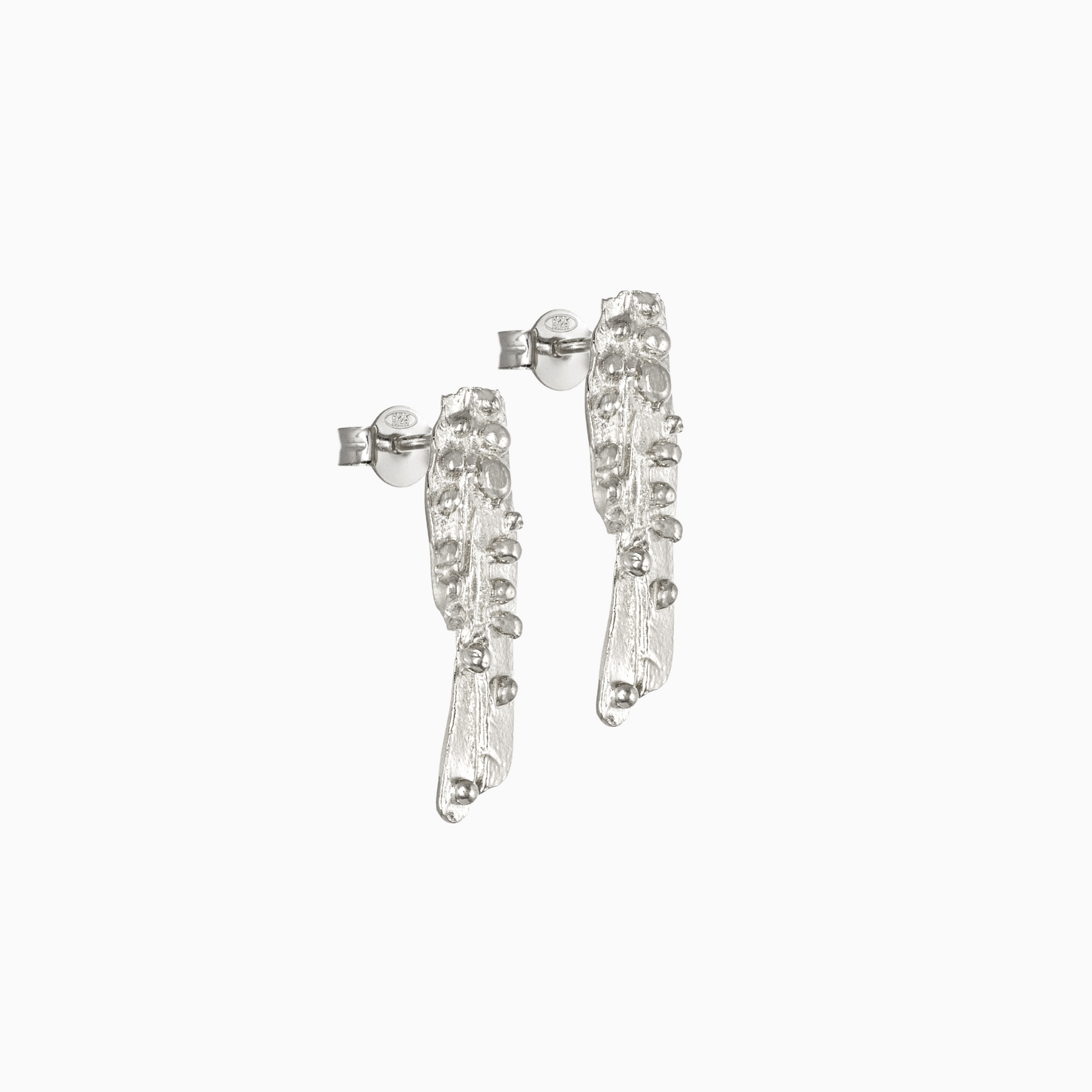 NORIDU Jewelry Sand & Bubbles Earrings in silver - Greek Jewellery Designer